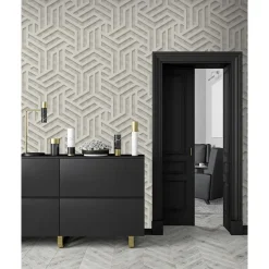 Dutch Wallcoverings - Onyx dessin grijs/zilver - 0,53x10,05m