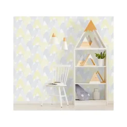 Behang-Dutch Wallcoverings - Over The Rainbow- Mountains Yellow - 0,53x10,05m
