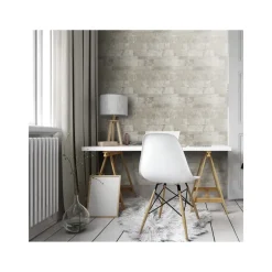 Behang-Dutch Wallcoverings - Palma steen lichtbeige - 0,53x10,05m
