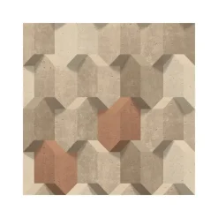 Dutch Wallcoverings - Reflets 3D dessin beige/bruin - 0,53x10,05m