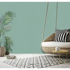 Behang-Dutch Wallcoverings - Unis & Textures 6 uni blauwgroen - 0,53x10,05m