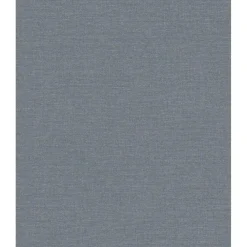 Dutch Wallcoverings Vliesbehang Linen & Textures uni - blauw - 10,05m x 53cm
