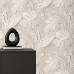 Dutch Wallcoverings Vliesbehang Artifice palmbladeren - beige - 10,05m x 53cm
