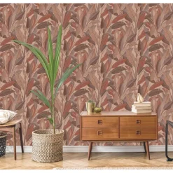 Behang-Dutch Wallcoverings Vliesbehang Renaissance leaves - rust - 10,05m x 53cm