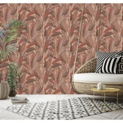Behang-Dutch Wallcoverings Vliesbehang Renaissance leaves - rust - 10,05m x 53cm