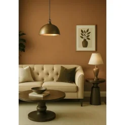 Behang-Dutch Wallcoverings Vliesbehang Linen & Textures uni - browngold - 10,05m x 53cm