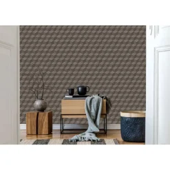 Behang-Dutch Wallcoverings Vliesbehang Renaissance natural cube - grijs - 10,05m x 53cm