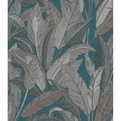 Behang-Dutch Wallcoverings Vliesbehang Renaissance leaves - blauw - 10,05m x 53cm