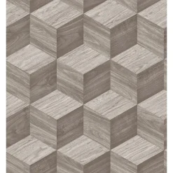 Dutch Wallcoverings Vliesbehang Renaissance natural cube - taupe - 10,05m x 53cm