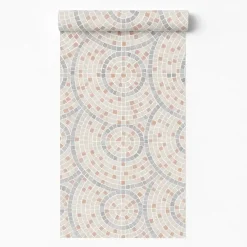 Behang-Dutch Wallcoverings Vliesbehang Artifice mozaïc tegel - beige/terra - 10m x 53cm
