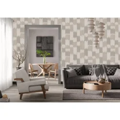 Behang-Dutch Wallcoverings Vliesbehang Renaissance textured loom - beige - 10m x 53cm