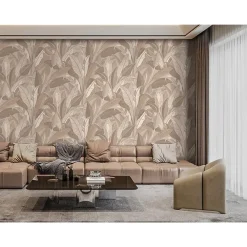 Behang-Dutch Wallcoverings Vliesbehang Renaissance leaves - taupe - 10,05m x 53cm
