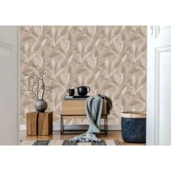 Behang-Dutch Wallcoverings Vliesbehang Renaissance leaves - taupe - 10,05m x 53cm