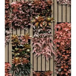 Dutch Wallcoverings Vliesbehang Artifice planken/planten - beige/grn - 10mx53cm