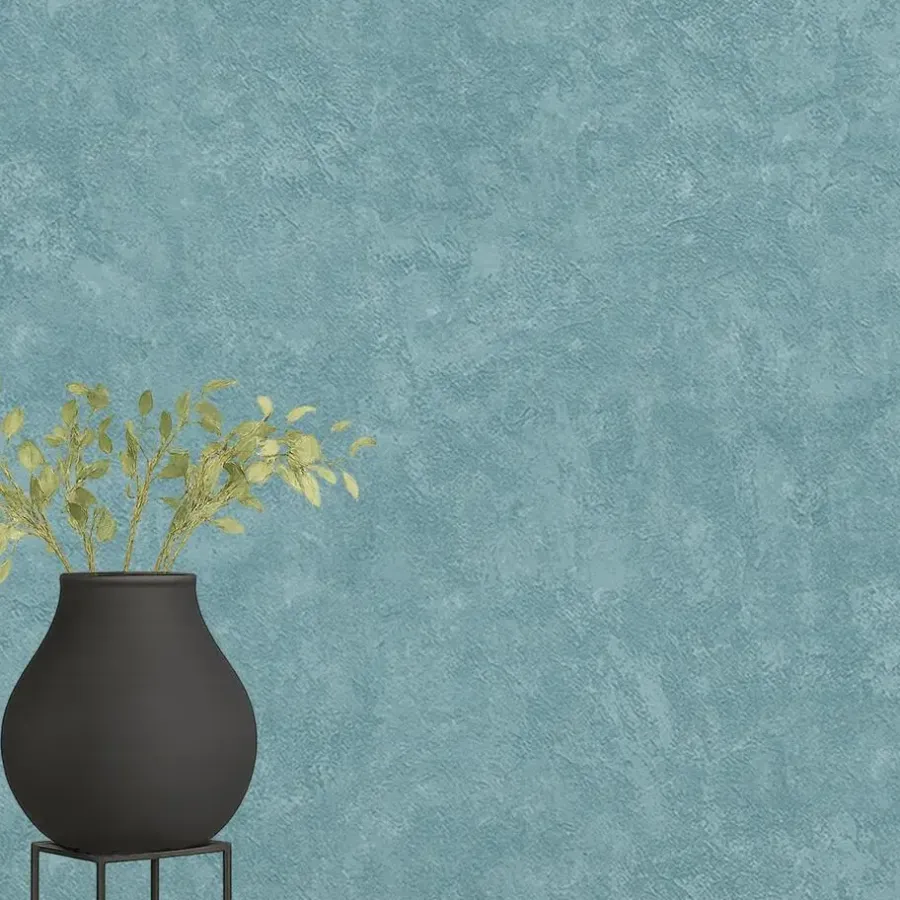 Dutch Wallcoverings Vliesbehang Artifice uni - petrol - 10,05m x 53cm