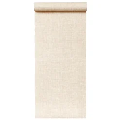 Behang-Dutch Wallcoverings Vliesbehang Fabric Touch weave - crème - 10,05m x 53cm
