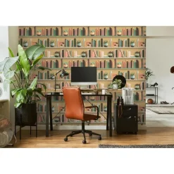 Behang-Dutch Wallcoverings Vliesbehang Artifice boeken/planken - geel - 10,05m x 53cm