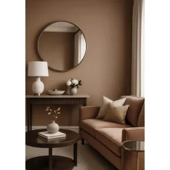 Behang-Dutch Wallcoverings Vliesbehang Linen & Textures uni - terracotta - 10m x 53cm