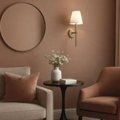 Behang-Dutch Wallcoverings Vliesbehang Linen & Textures uni - terracotta - 10m x 53cm