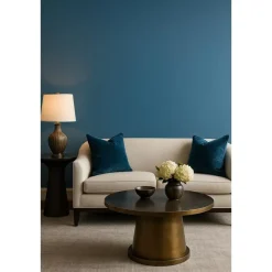 Behang-Dutch Wallcoverings Vliesbehang Linen & Textures uni - blauw - 10,05m x 53cm