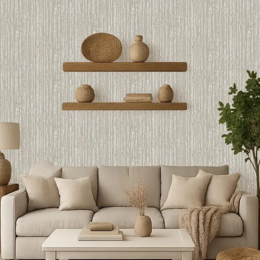 Dutch Wallcoverings Vliesbehang Embellish silk texture - grijs - 10,05m x 53cm