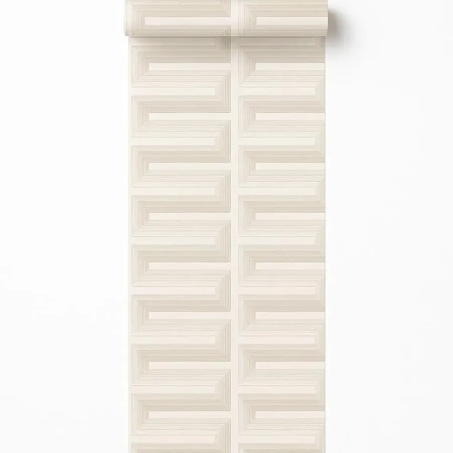 Dutch Wallcoverings Vliesbehang Renaissance Grecian key - crème - 10,05m x 53cm