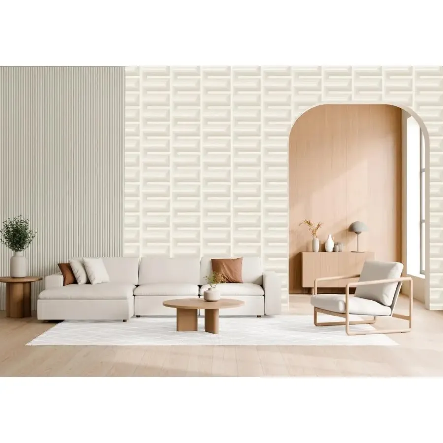 Dutch Wallcoverings Vliesbehang Renaissance Grecian key - crème - 10,05m x 53cm