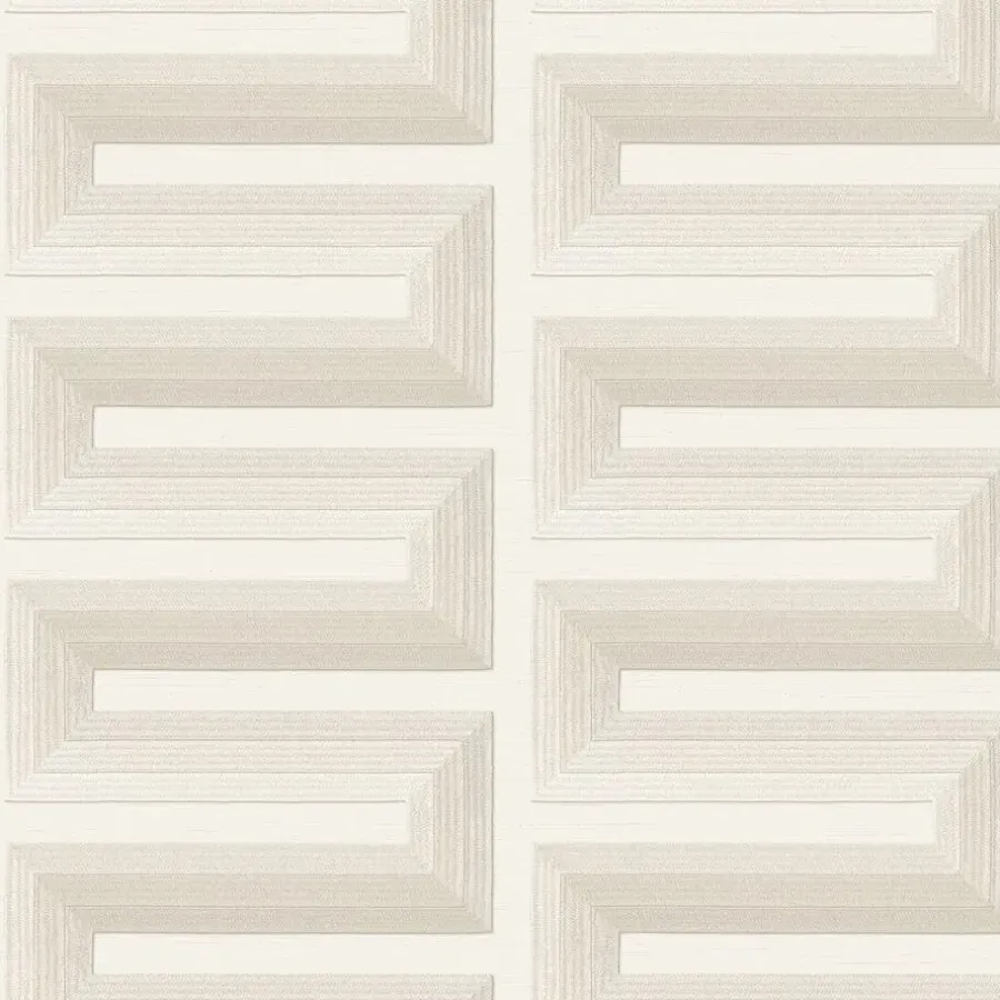 Dutch Wallcoverings Vliesbehang Renaissance Grecian key - crème - 10,05m x 53cm