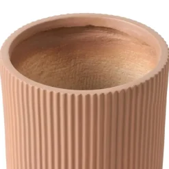 Leen Bakker EANTIO - Bloempot - 25 x 25 x 38 cm - Bruin - Kleivezels