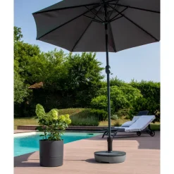 Parasolvoeten-EDA Parasolvoet Rattan - rond - groen - D45 cm - 20 liter