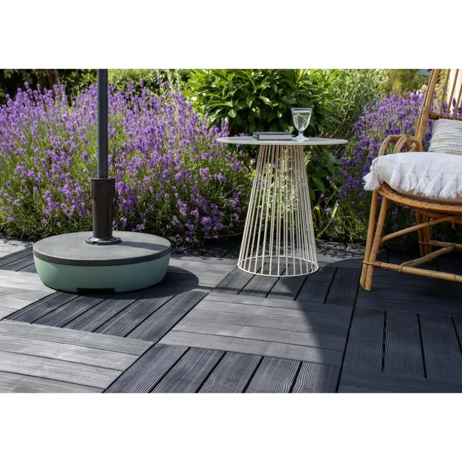 Parasolvoeten-EDA Parasolvoet Rattan - rond - groen - D45 cm - 20 liter