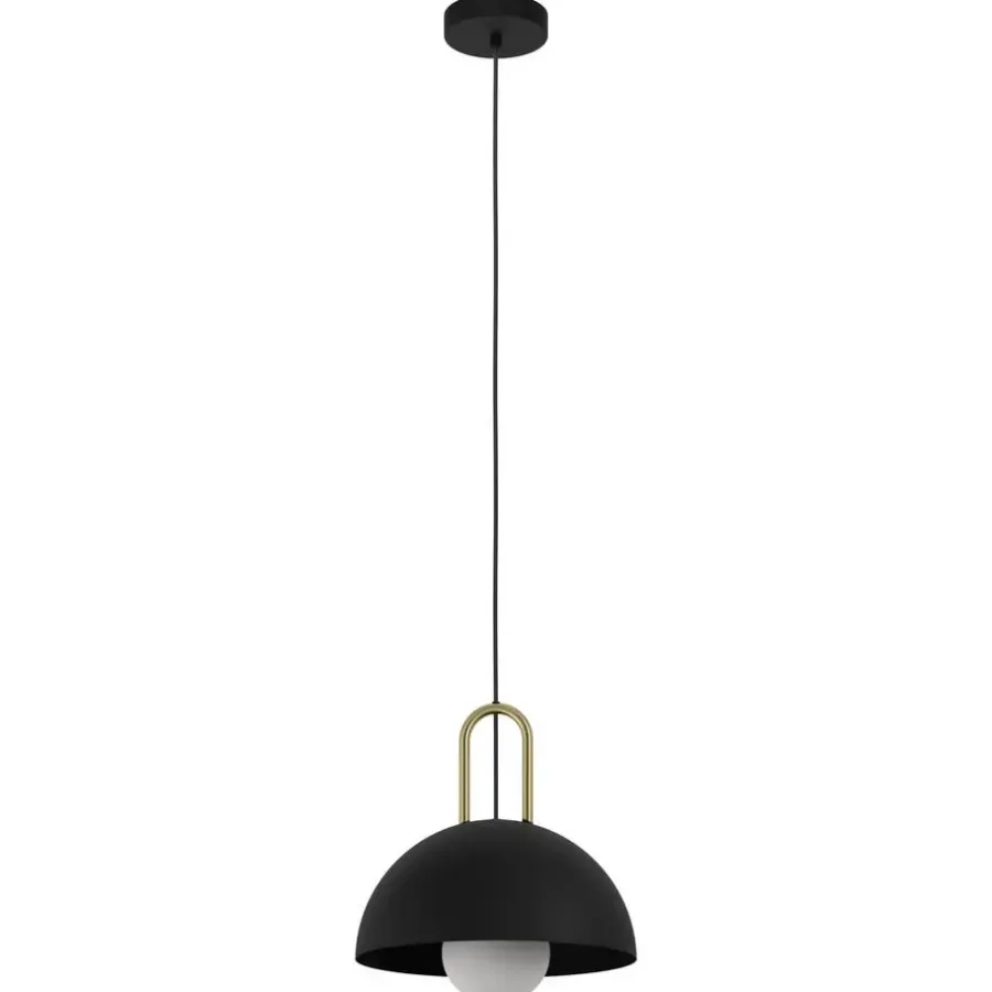 Hanglampen-EDI light CalmaneraHanglamp-E27-Ø32,5cm-Zwart/Geelkoper