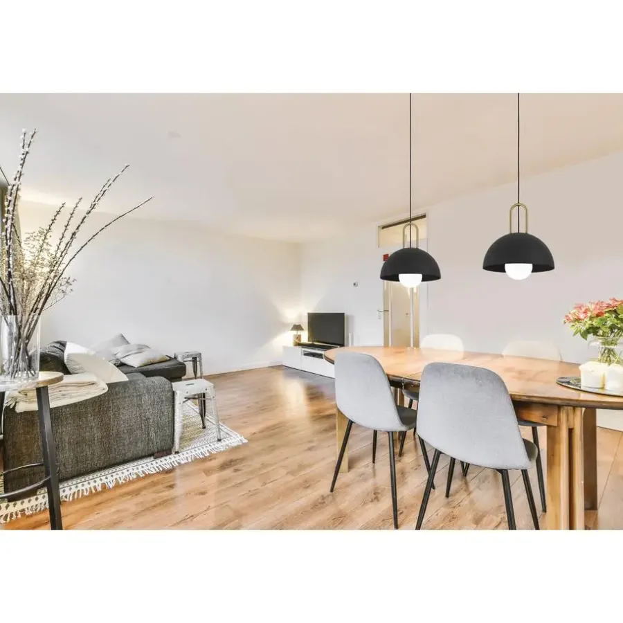 Hanglampen-EDI light CalmaneraHanglamp-E27-Ø32,5cm-Zwart/Geelkoper