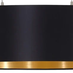 Hanglampen-EDI light Maserlo-Hanglamp-2Lichts-78cm- Zwart,Goud