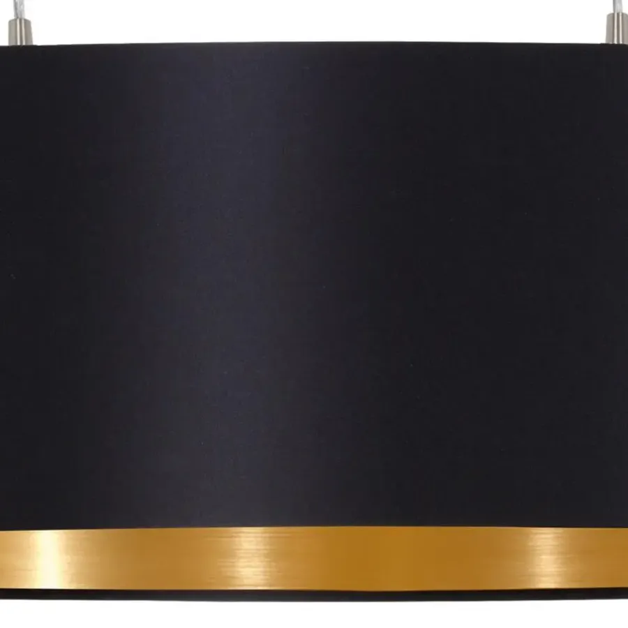 Hanglampen-EDI light Maserlo-Hanglamp-2Lichts-78cm- Zwart,Goud