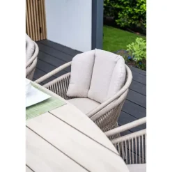 Garden Impressions Edison tafel ovaal - 280x140 cm -taupe -light teak Vironwood