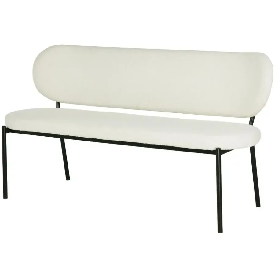Eetkamerbanken-Giga Meubel Eetkamerbank Beige Stof - Diepte 63cm - Zitbreedte 160cm - Maddie
