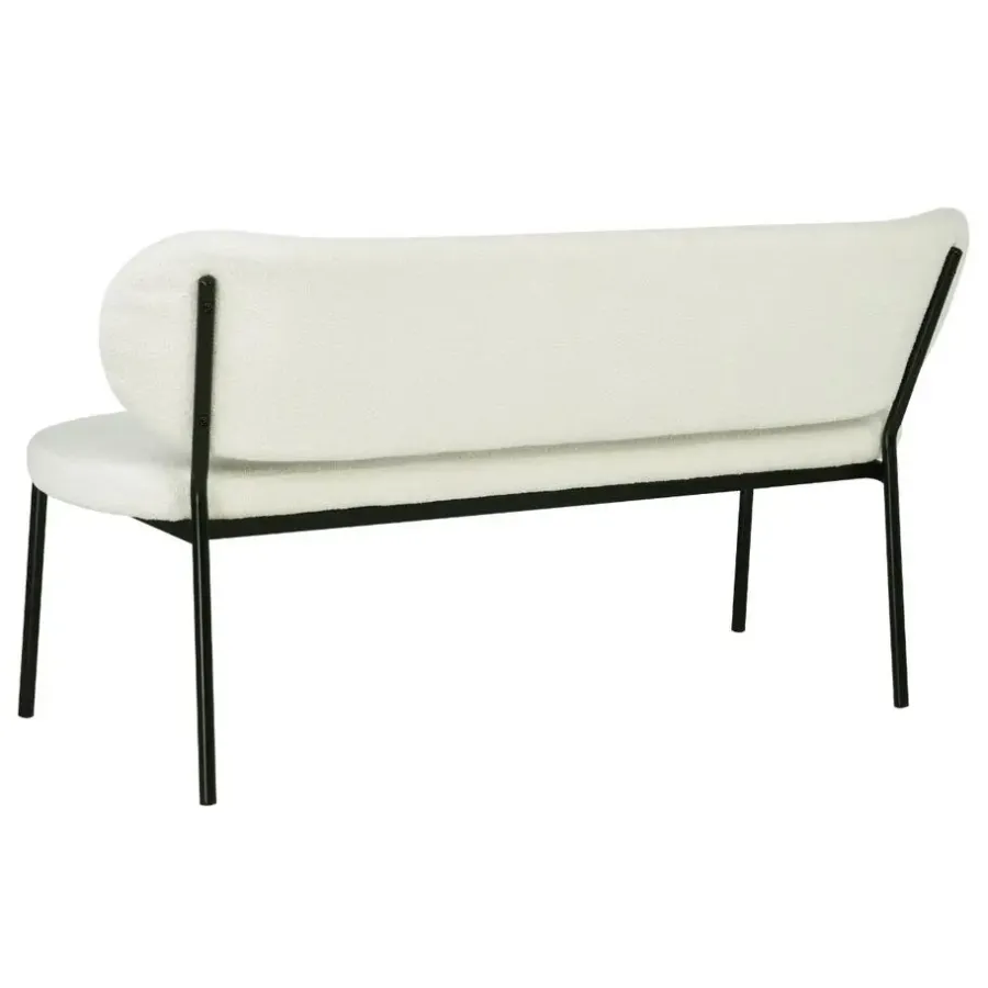Eetkamerbanken-Giga Meubel Eetkamerbank Beige Stof - Diepte 63cm - Zitbreedte 160cm - Maddie
