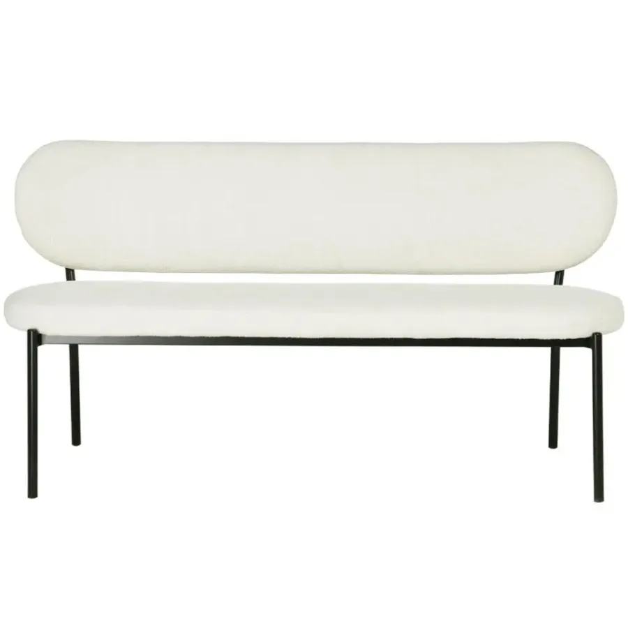 Eetkamerbanken-Giga Meubel Eetkamerbank Beige Stof - Diepte 63cm - Zitbreedte 160cm - Maddie
