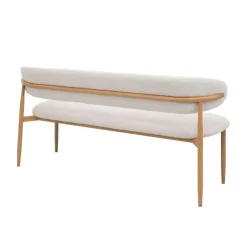 Giga Meubel Eetkamerbank Beige/Naturel - Zithoogte 47cm - 160x55x77cm - Alexia