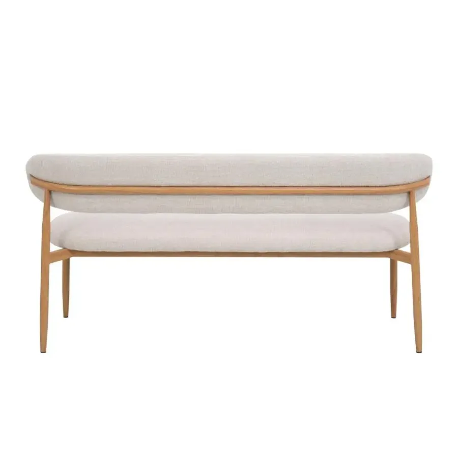 Giga Meubel Eetkamerbank Beige/Naturel - Zithoogte 47cm - 160x55x77cm - Alexia