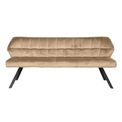Giga Living Eetkamerbank Champagne Velvet - Metalen Onderstel