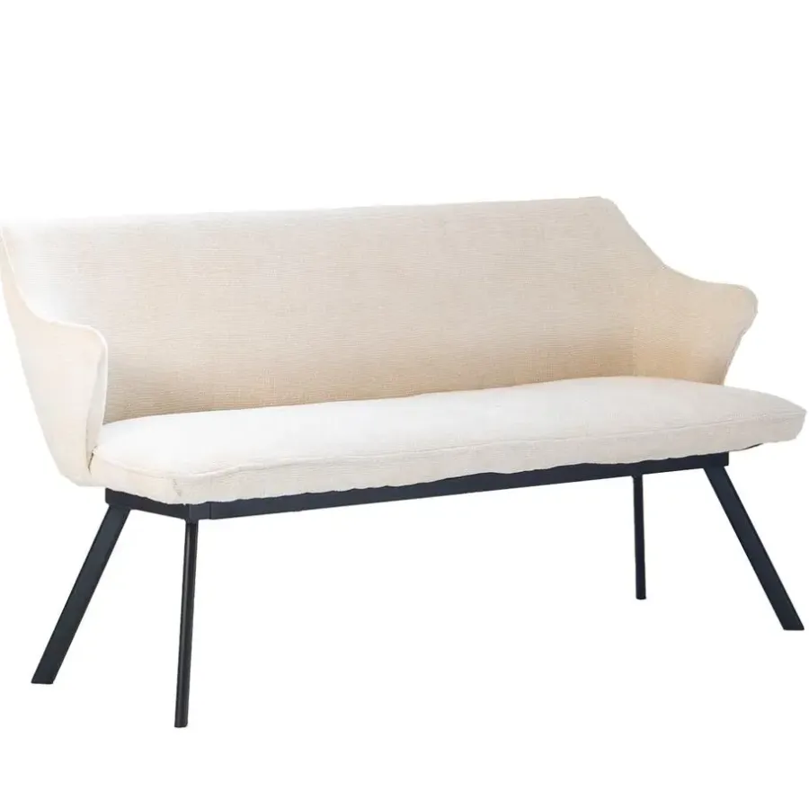 Giga Meubel Eetkamerbank Rechthoek - Beige Stof - 160x60x88cm - Taylor