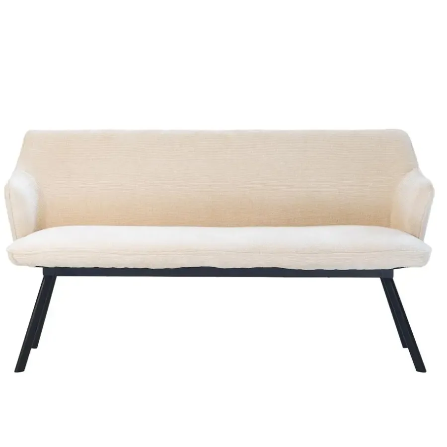 Giga Meubel Eetkamerbank Rechthoek - Beige Stof - 160x60x88cm - Taylor