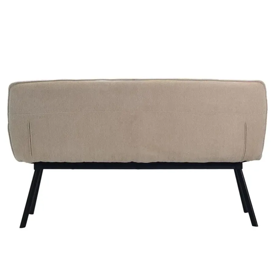 Giga Meubel Eetkamerbank Rechthoek - Beige Stof - 160x60x88cm - Harper