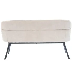 Eetkamerbanken-Giga Meubel Eetkamerbank Rechthoek - Beige Stof - 160x60x88cm - Avery