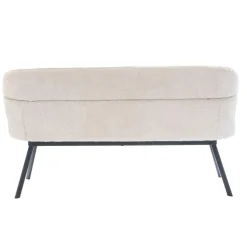 Eetkamerbanken-Giga Meubel Eetkamerbank Rechthoek - Beige Stof - 160x60x88cm - Avery