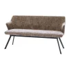 Giga Meubel Eetkamerbank Rechthoek - Taupe Stof - 160x60x88cm - Taylor