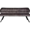 Emob Eetkamerbank Rilla 180cm velours - antraciet