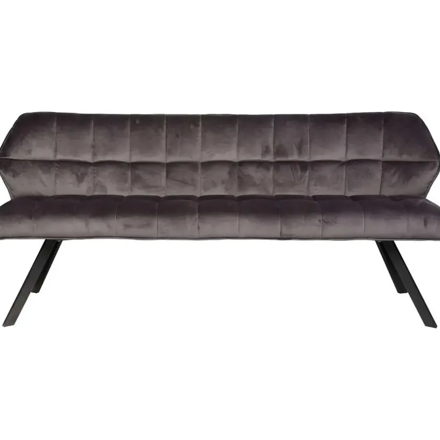 Emob Eetkamerbank Rilla 180cm velours - antraciet